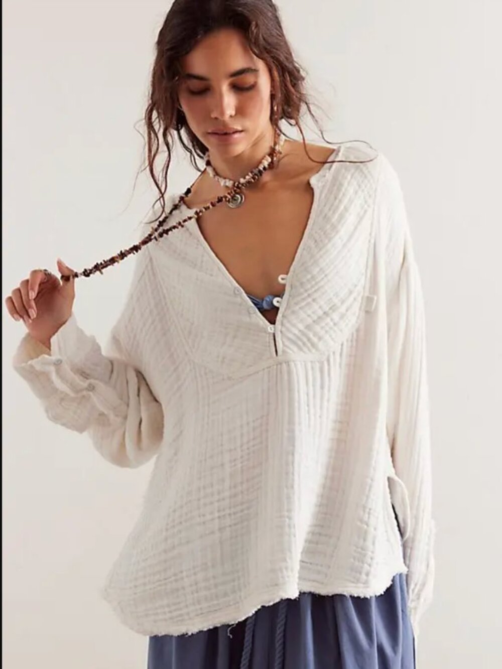 We The Free Easy Sunday Pullover (Optic White) - Size S